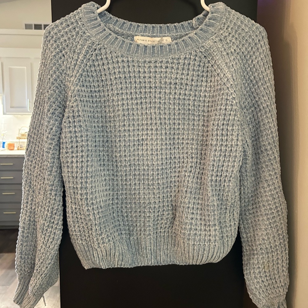 Altar'd State Light Blue Knit Sweater